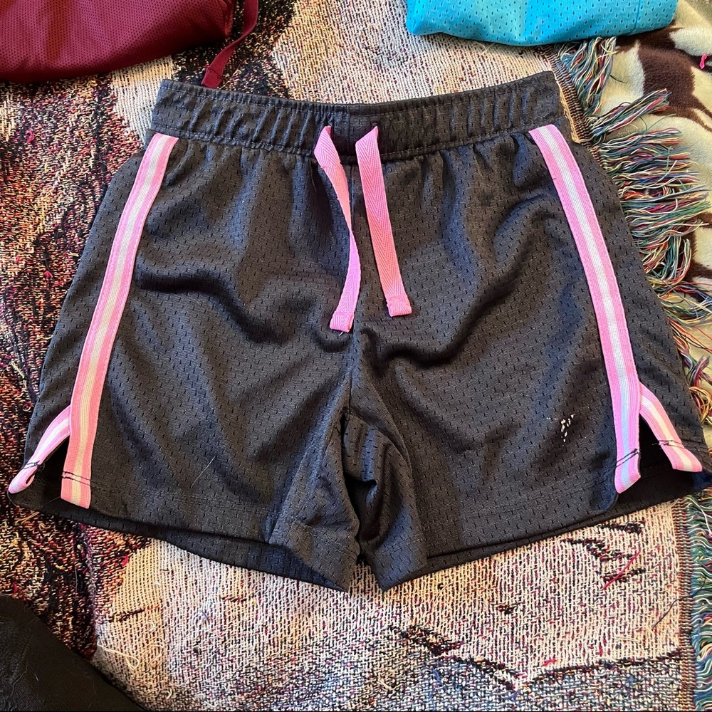 active black and pink shorts